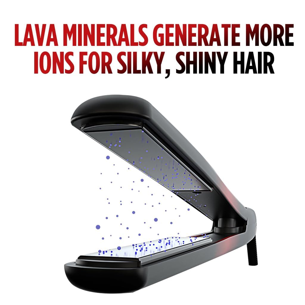 CHI Original Lava Flat Iron features an 11-foot cord for versatile, tangle-free styling.