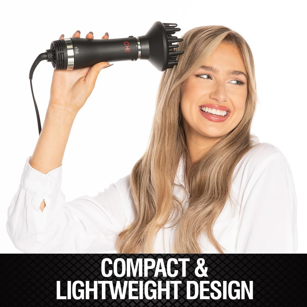 CHI Volumizer hair dryer front view showcasing lightweight, easy handling.