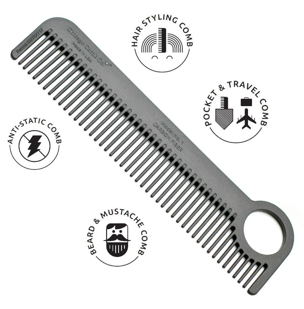 Chicago Comb Model 1 heat-resistant material withstands heat and hair products