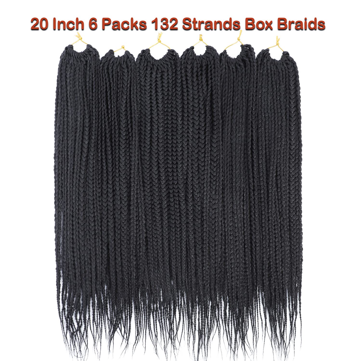 Chicmoi Box Braid Hair 20-inch length view for dramatic length