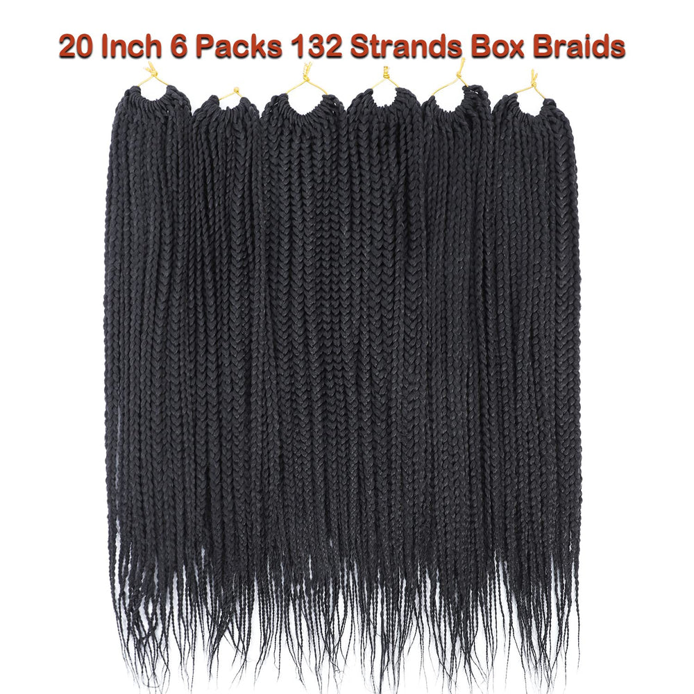Chicmoi Box Braid Hair 20-inch length view for dramatic length