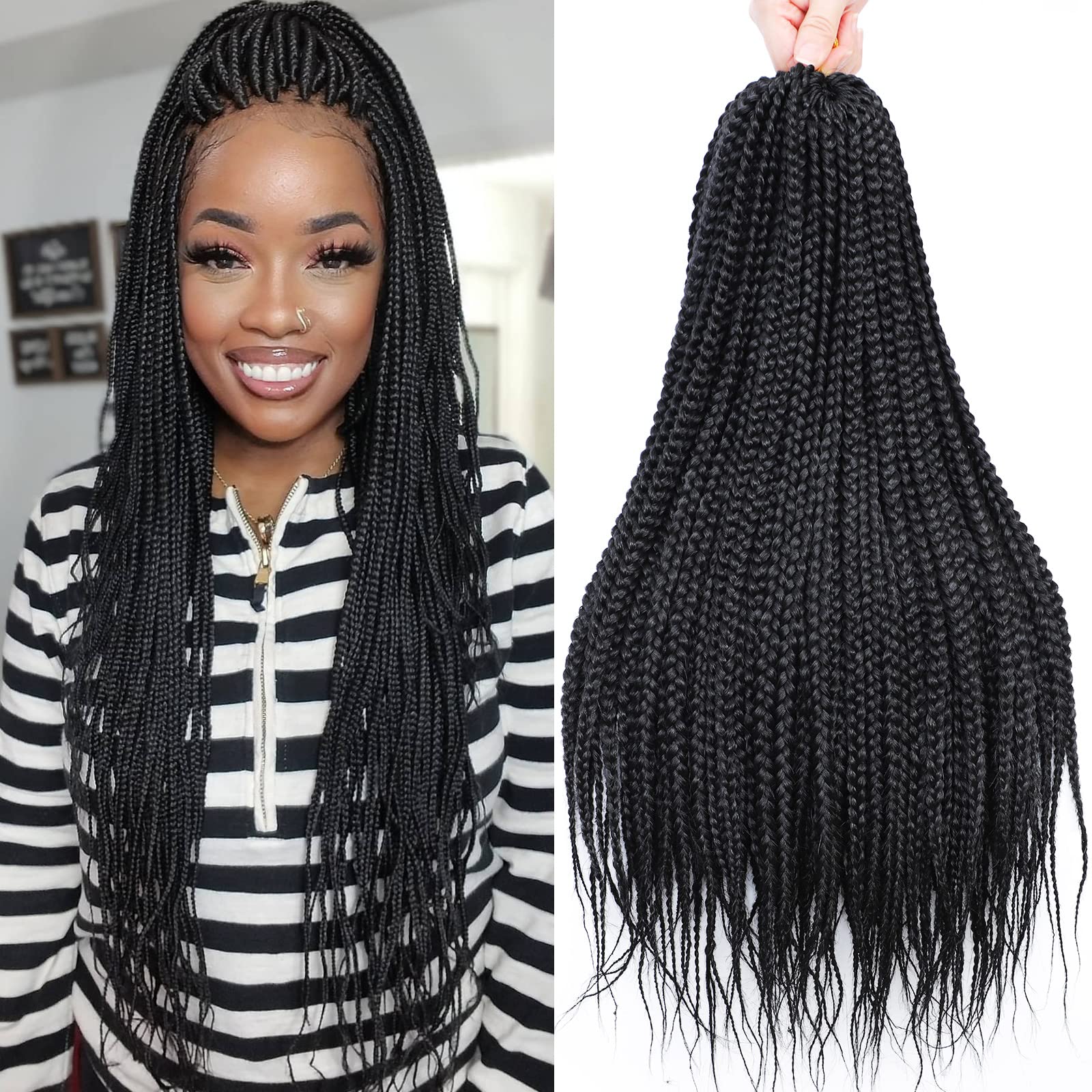 Chicmoi Box Braid Hair soft fiber close-up showing natural shine