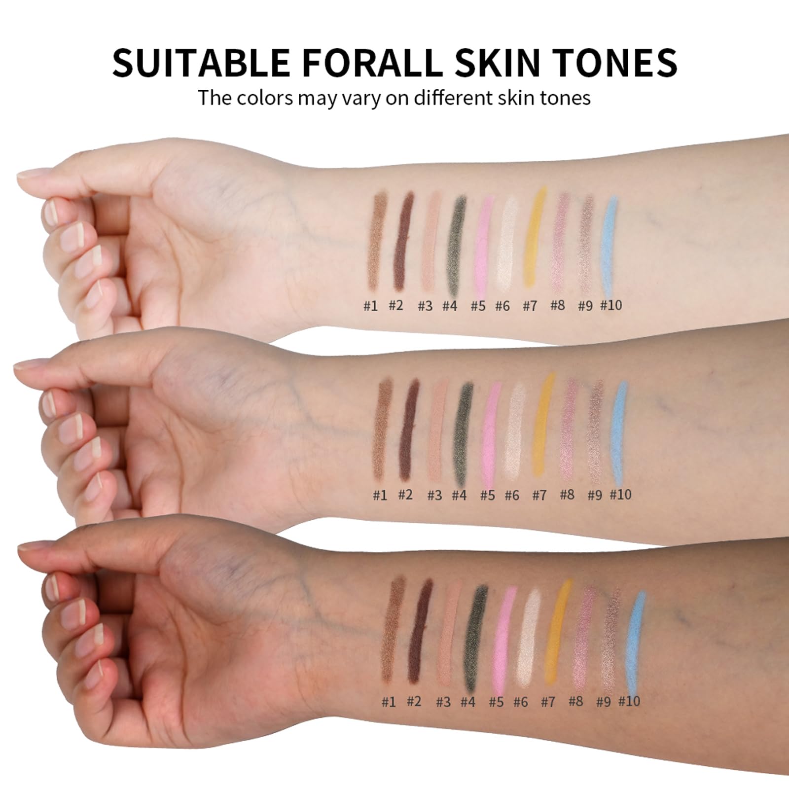 Chifure Eyeshadow Stick waterproof formula resists creasing for all-day wear.
