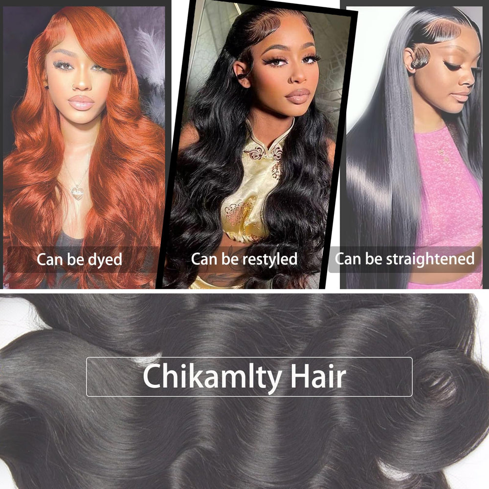 Chikamlty Brazilian body wave bundle bleach-ready option for color customization