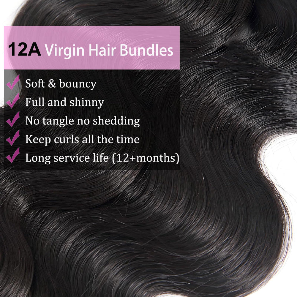 Chikamlty Brazilian body wave bundle 28inch long hair with healthy-looking ends