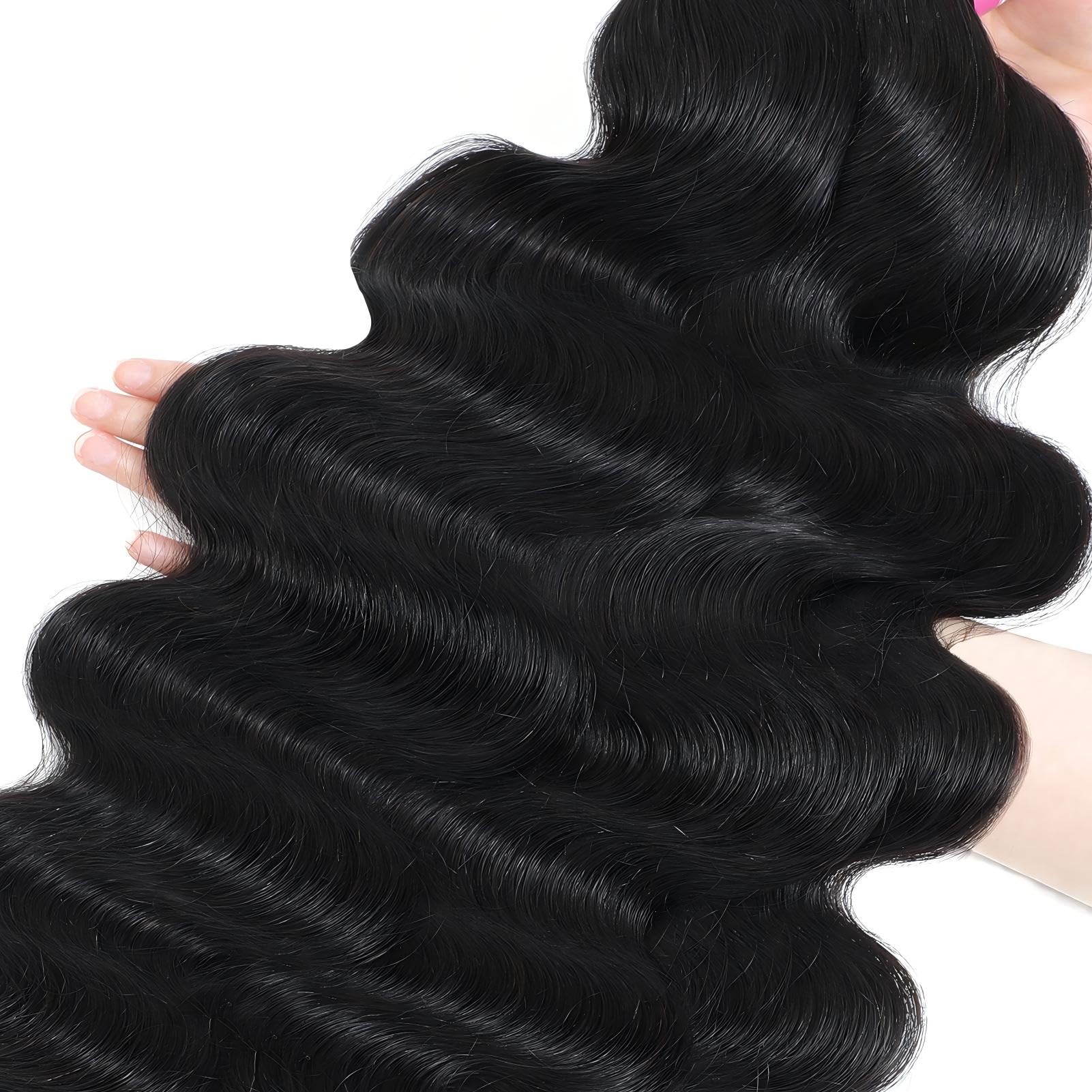 Chikamlty natural black body wave bundle ready to style