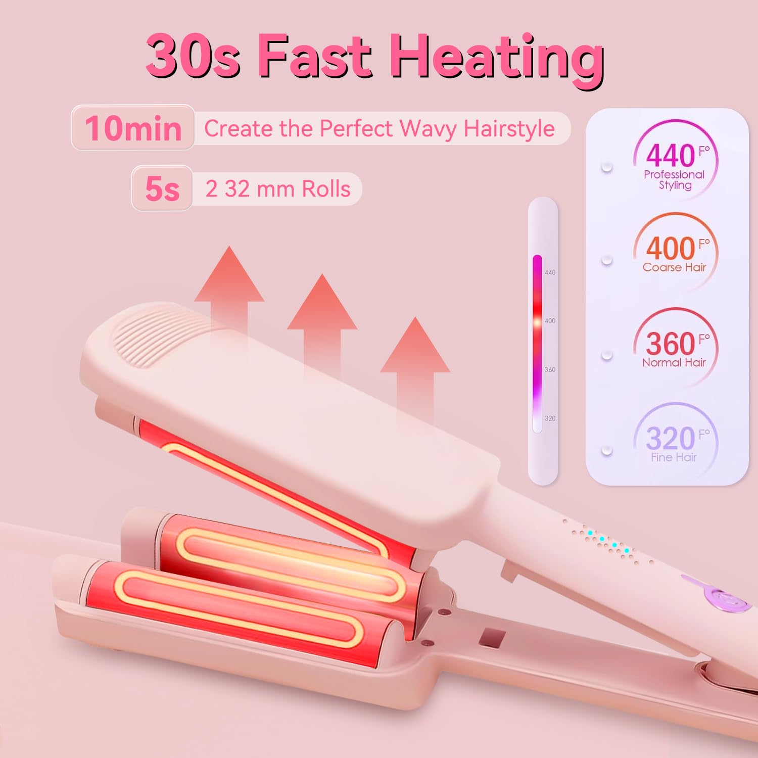 Chikyo ceramic-coated surface delivers a smooth glide and even heat