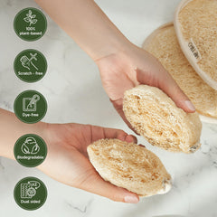 Chill Ah Green Glow dye-free natural loofah texture demonstrating chemical-free cleansing ritual