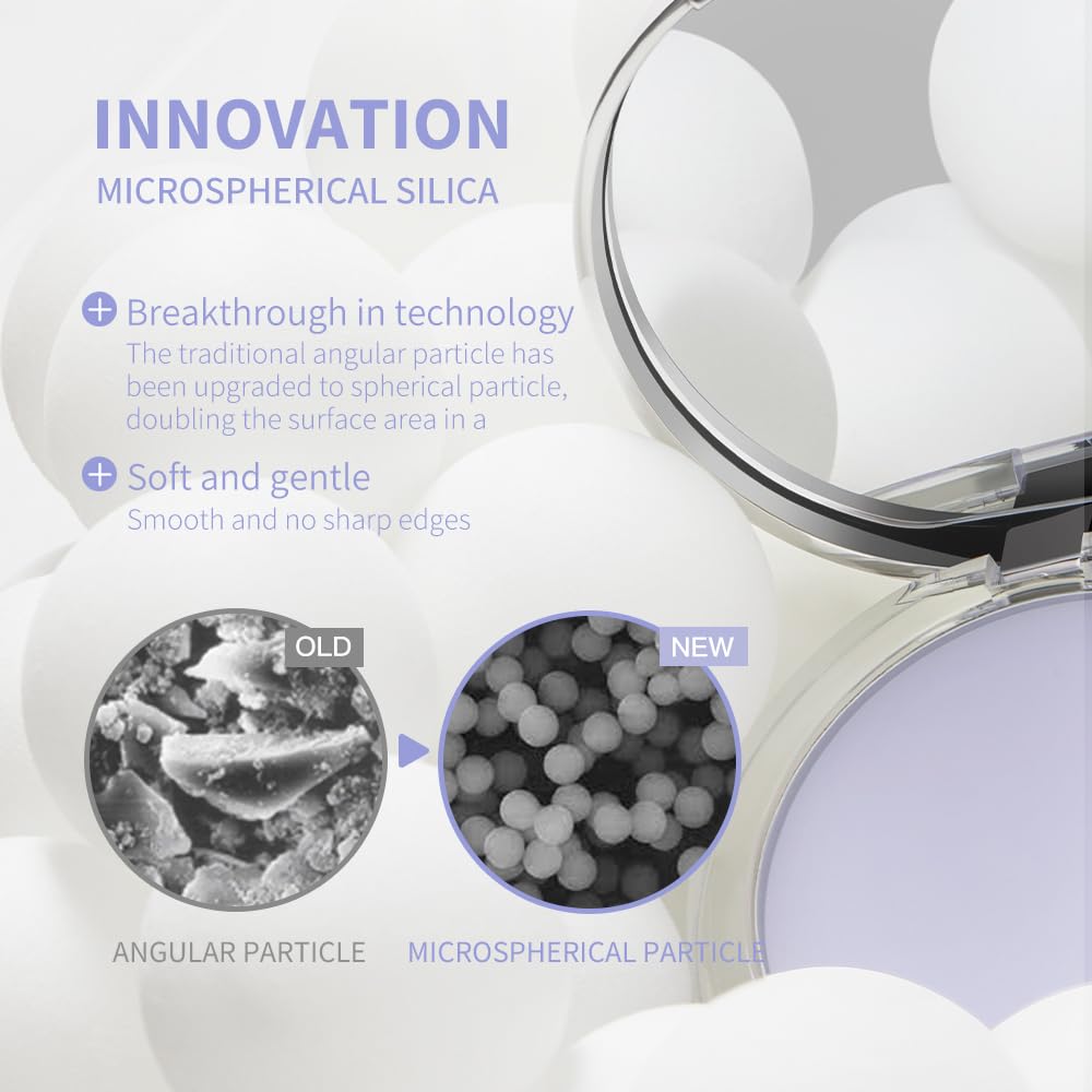 Chillab Lavender Matte Powder on the face delivering lasting oil control and a natural matte finish.