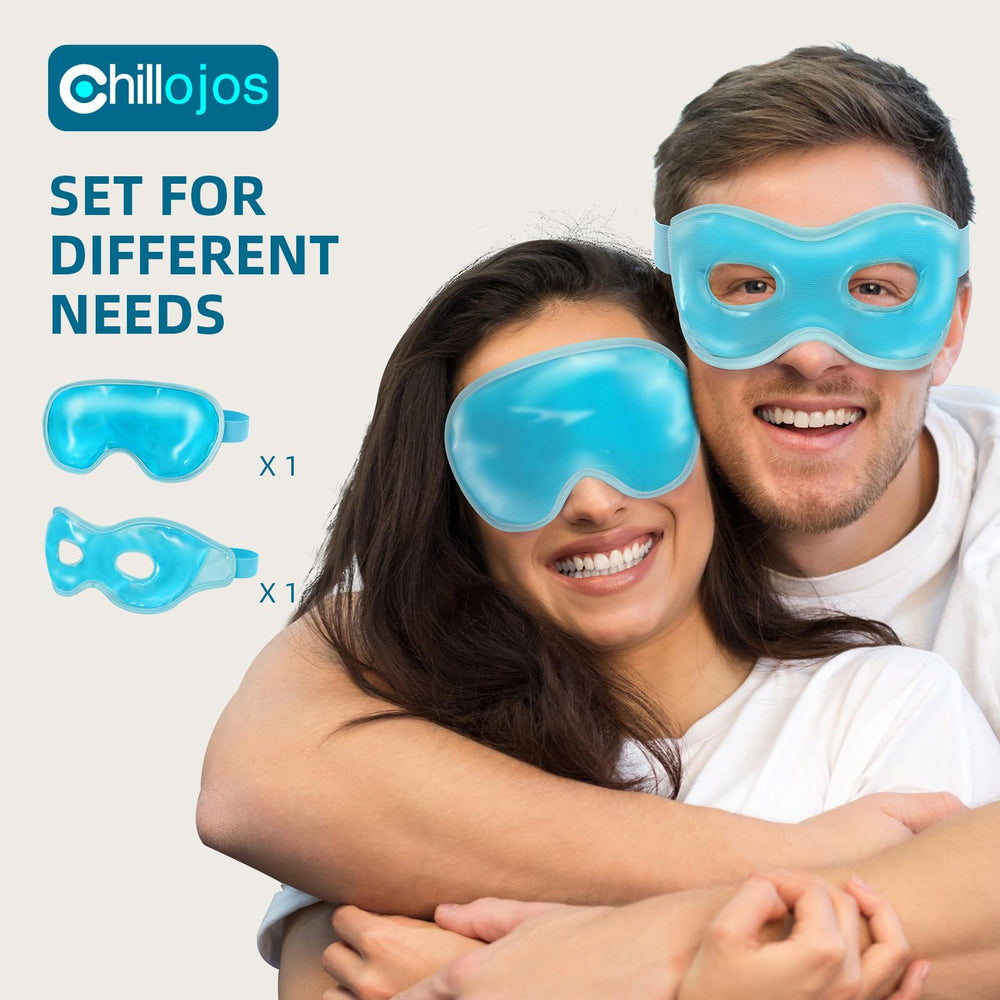 Chillojos eye mask packaging closeup showing value and travel-ready design