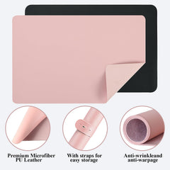 Chiplesier nail table mat fold folded strap shows easy storage and portability.