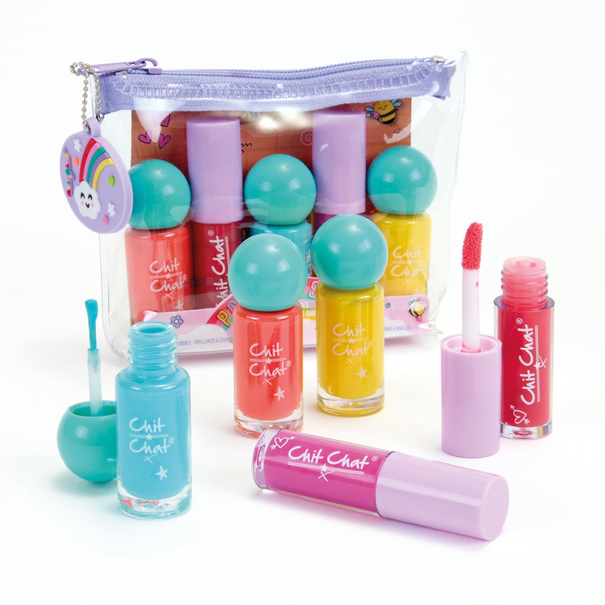 CHIT CHAT Polish & Shine set compact case shows portable beauty on the go.