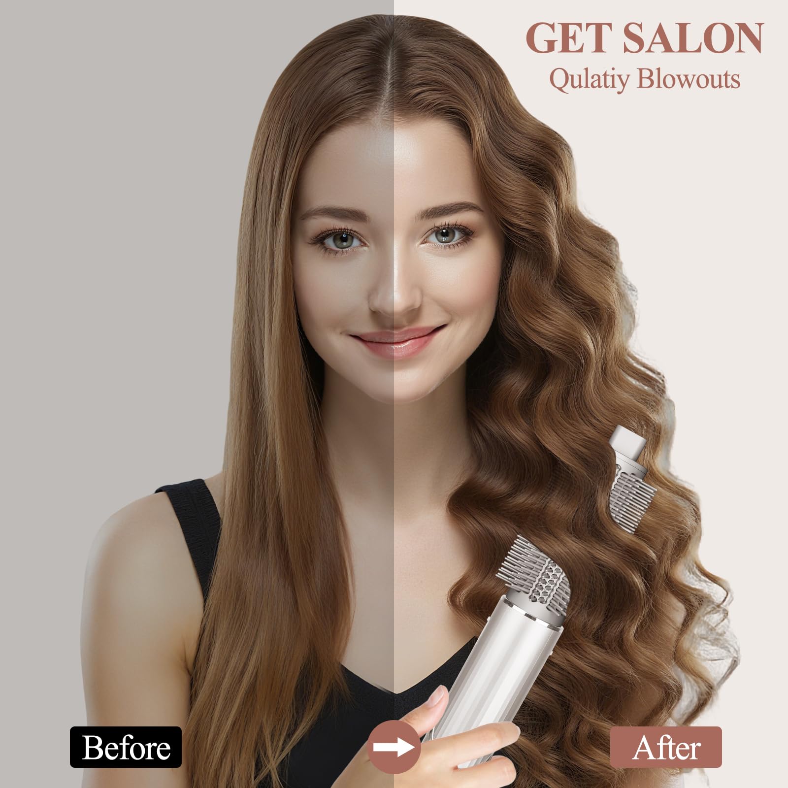 Chivixe Round Brush Attachment defined-curls wrap creates defined, lightweight curls
