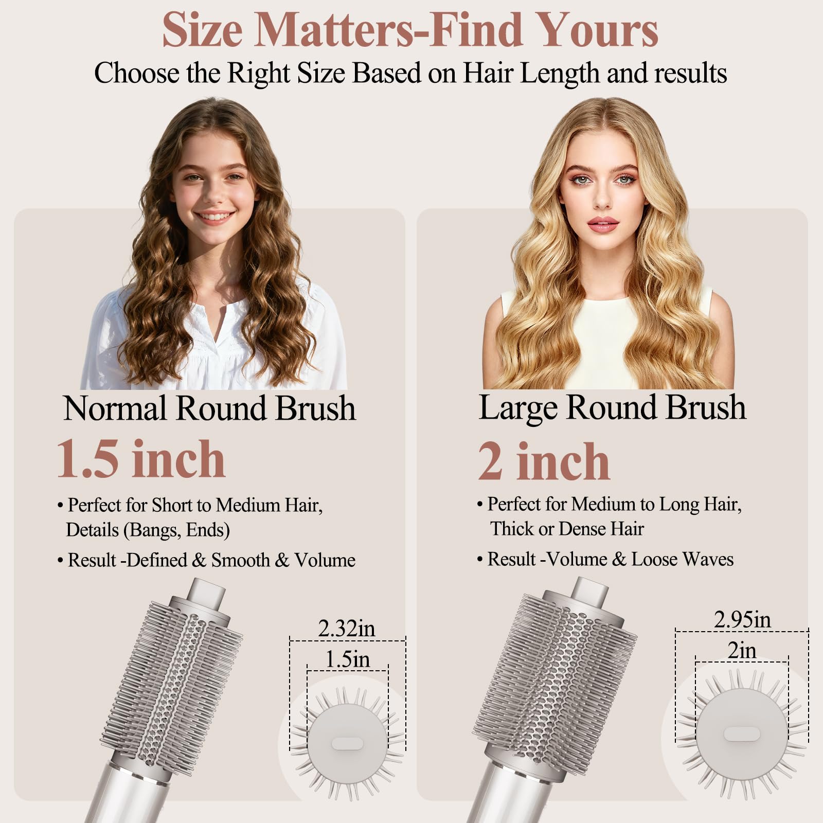 Chivixe Round Brush Attachment root-volume lift enhances root lift for voluminous hair