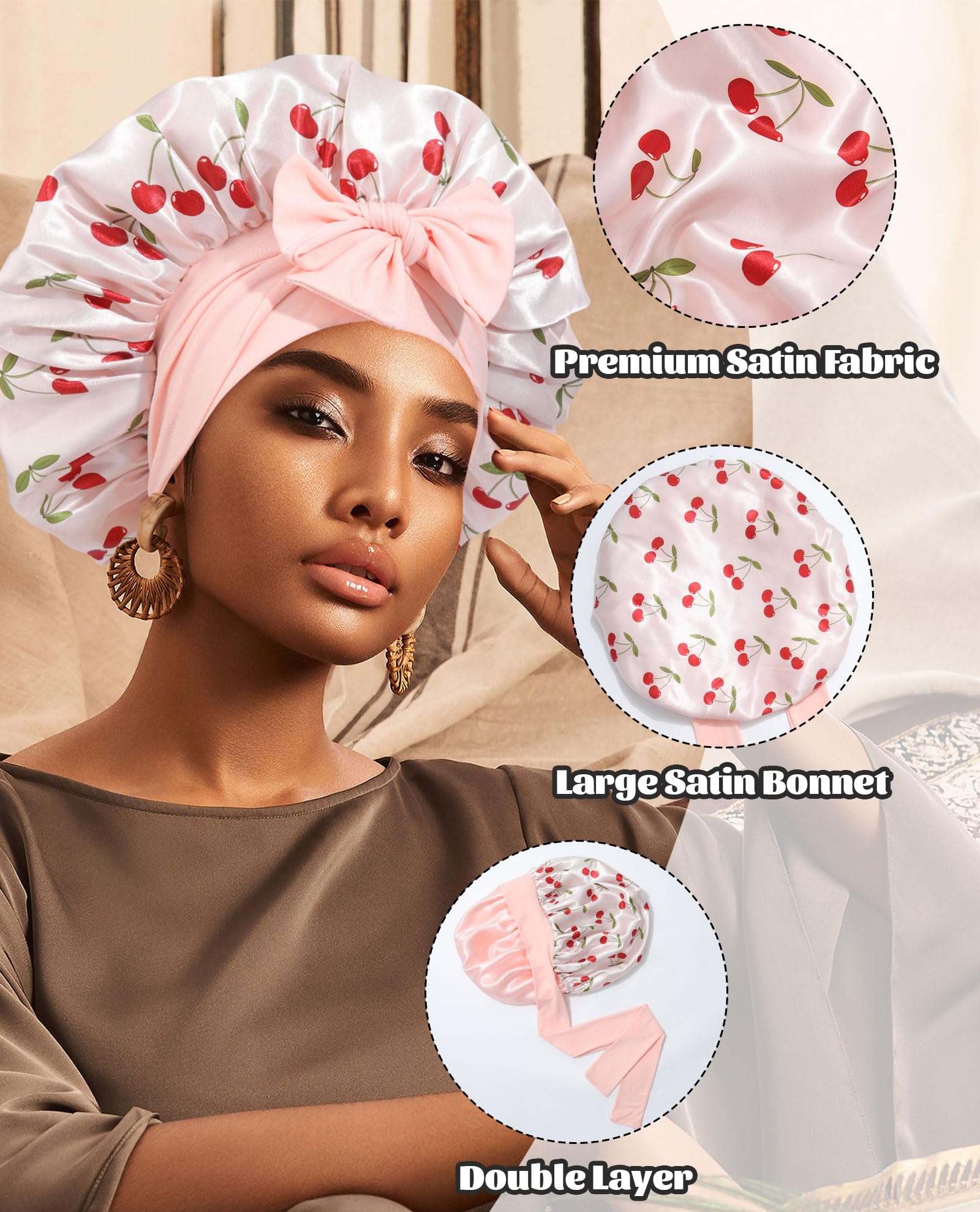 CHLINS bonnet suitable for face washes and spa routines without slipping.