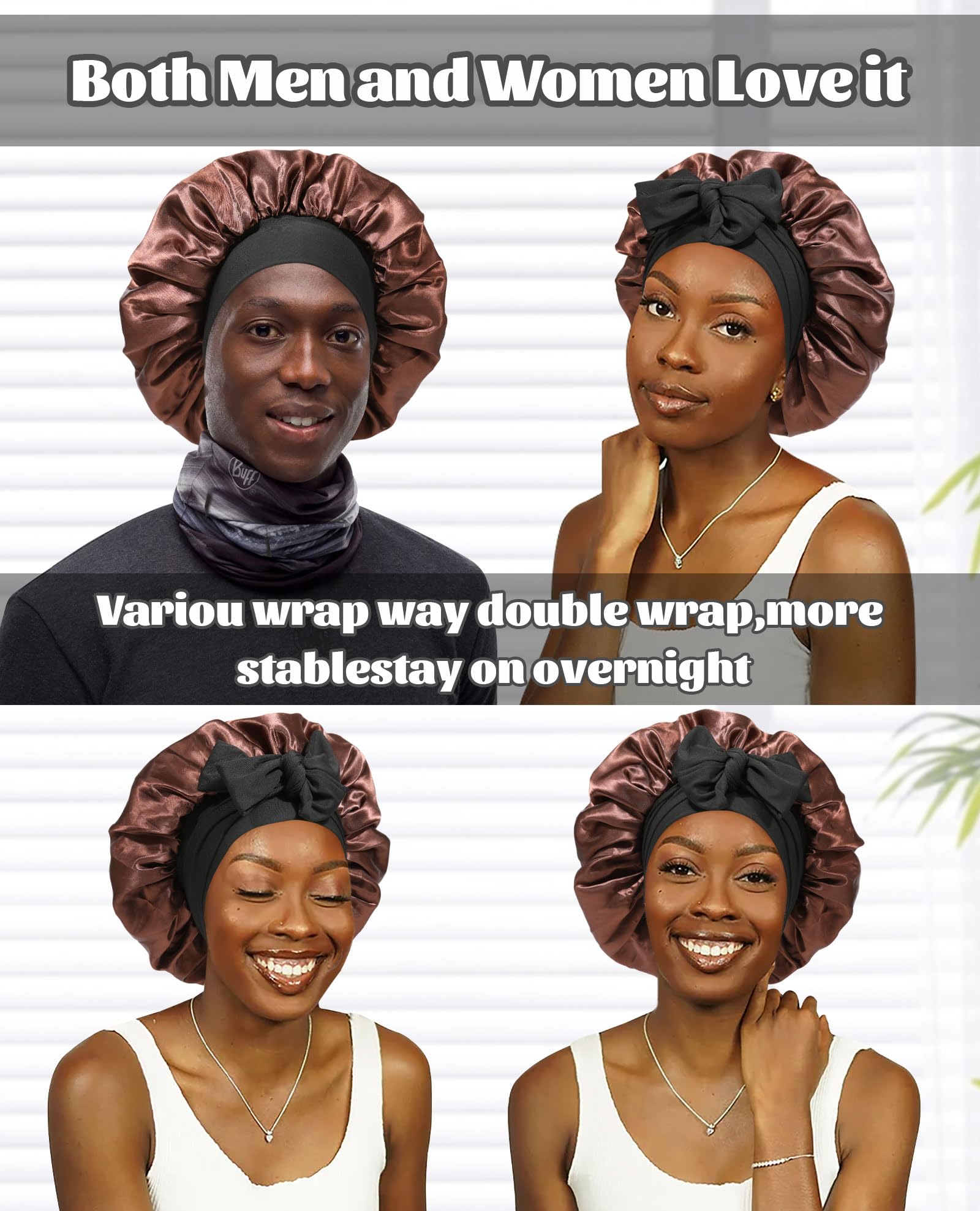 CHLINS satin bonnet fabric closeup highlights soft, breathable satin material