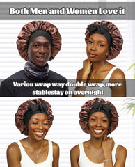 CHLINS satin bonnet fabric closeup highlights soft, breathable satin material