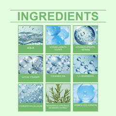 ChLNDalin Rosemary Hair Growth Shampoo closeup shows rich lather for scalp cleansing.