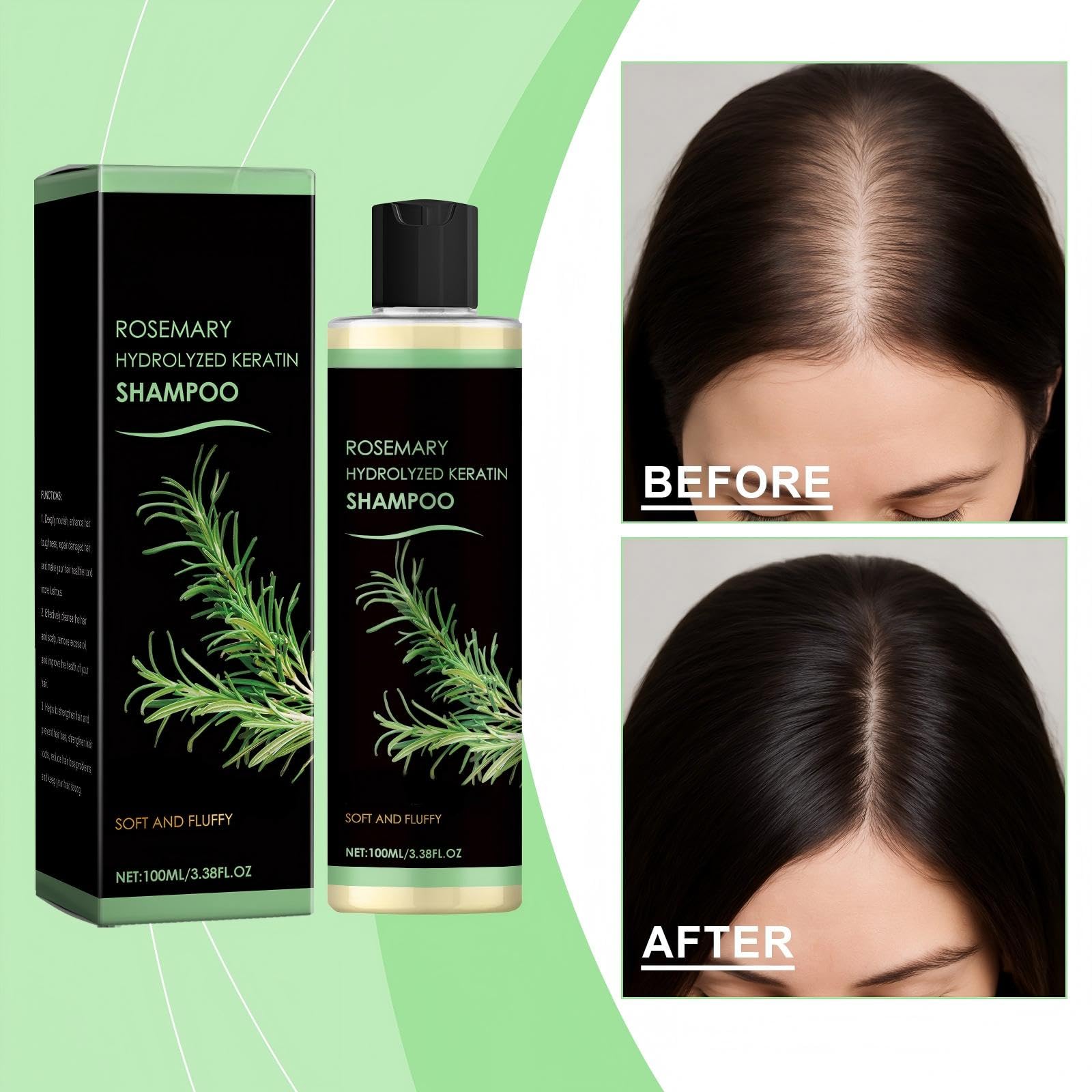 ChLNDalin Rosemary Shampoo application on wet hair promotes texture improvement.