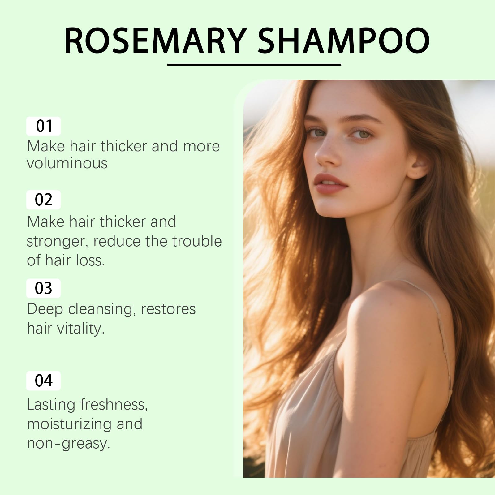 ChLNDalin Rosemary Shampoo packaging reveals silicone-free formula for irritation-free cleansing.