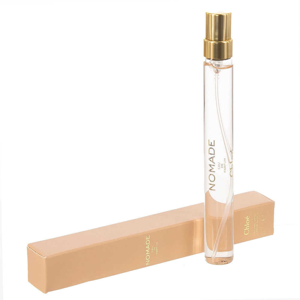 CHLOÉ NOMADE mini spray front view for on-the-go elegance and travel-friendly fragrance.