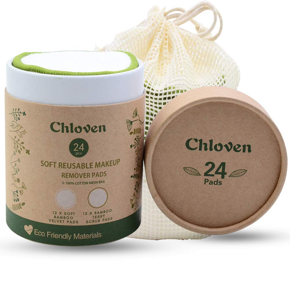Chloven bamboo velvet pads ready for gentle makeup removal