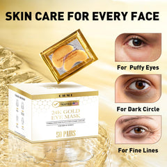 CHMI collagen-enriched under eye patches support firmer-looking skin.