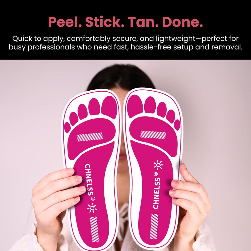 CHNELSS Pink Feet Pads 25 pairs keep sessions hygienic and efficient.