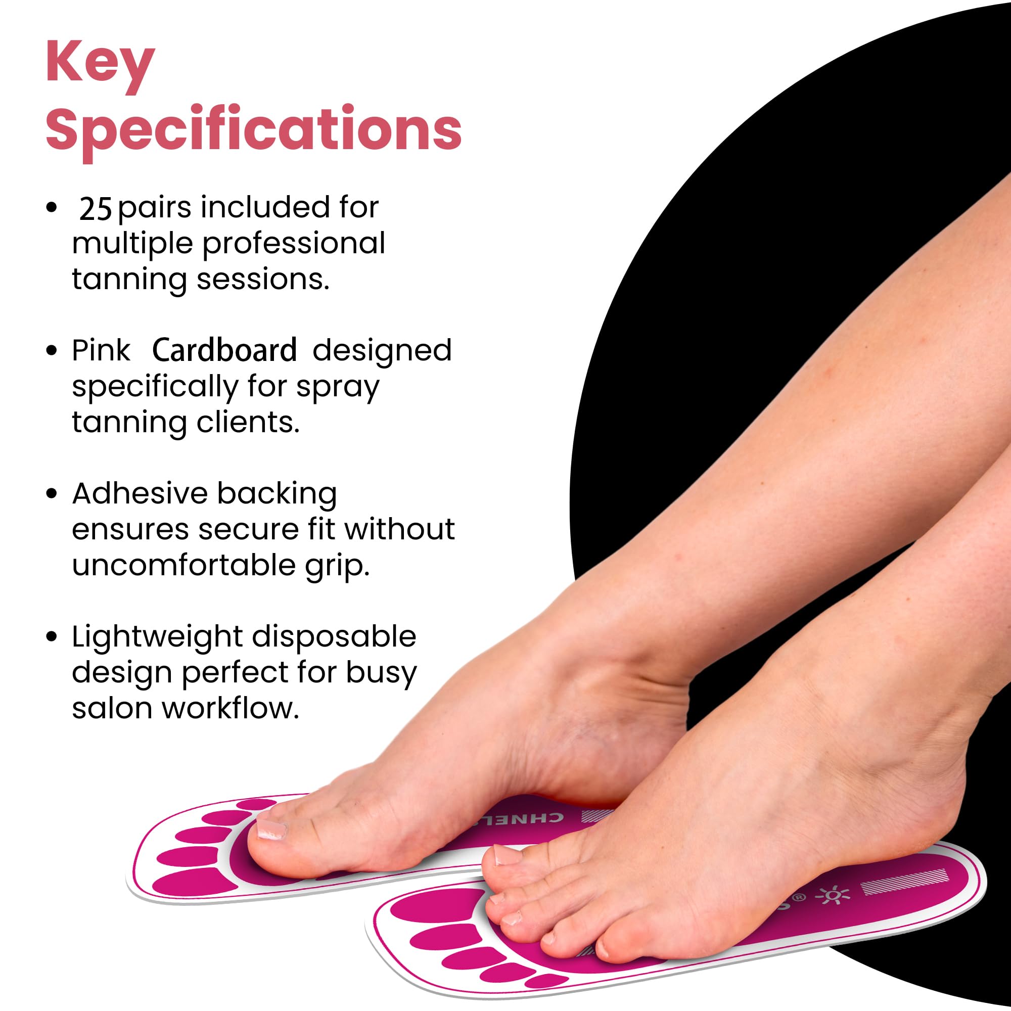 CHNELSS Pink Feet Pads cut to size for custom fit on any client.
