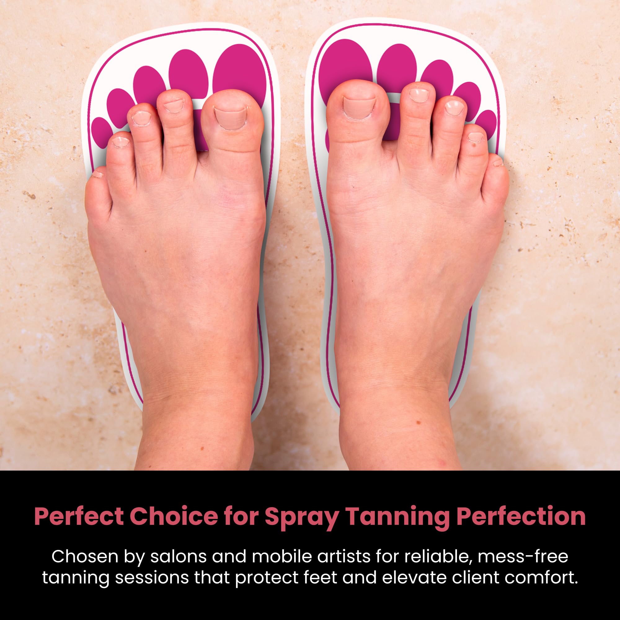 CHNELSS Pink Feet Pads in salon use offer comfortable hygienic protection for clients.