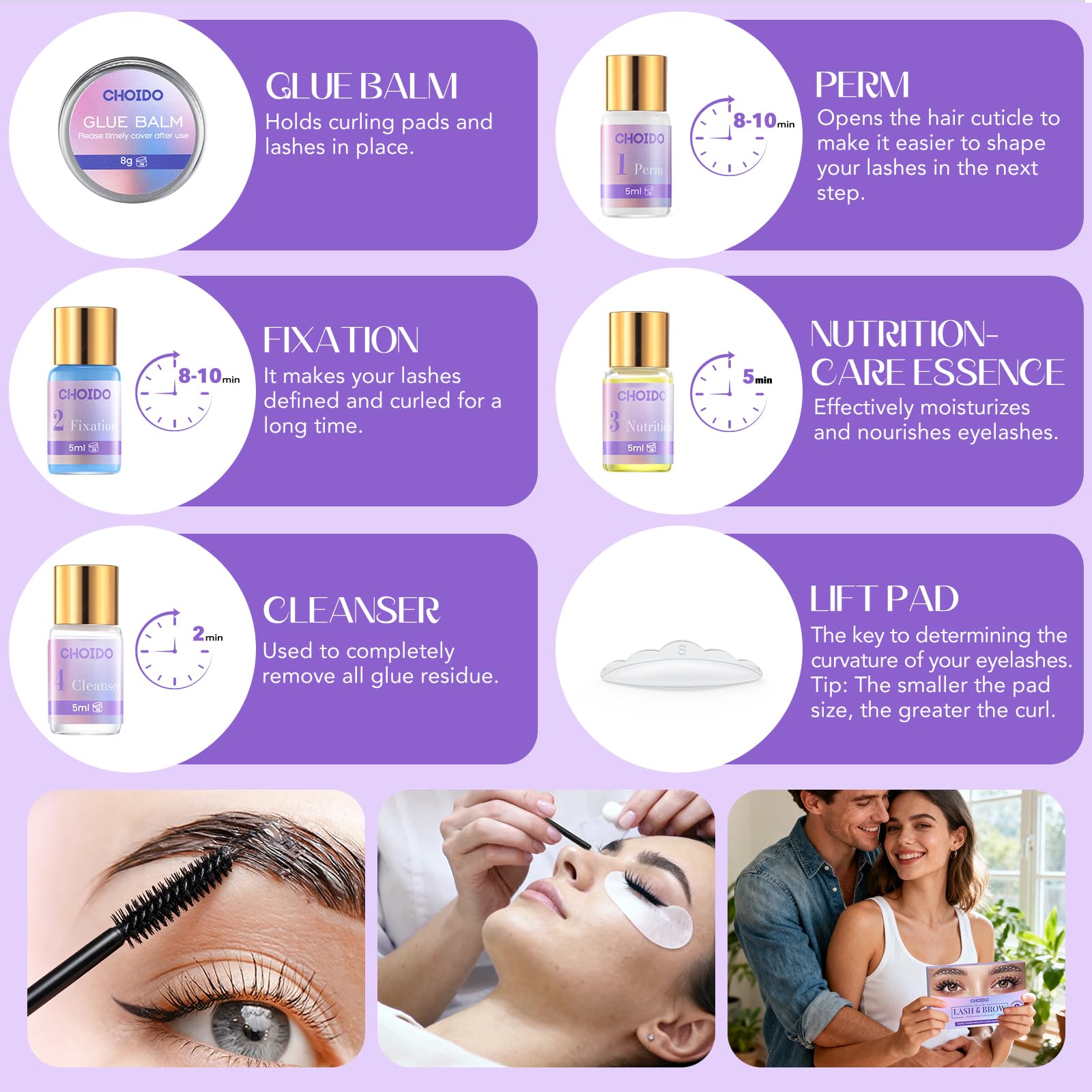 Choido Nutrition Serum nourishes lashes for healthier-feeling results.