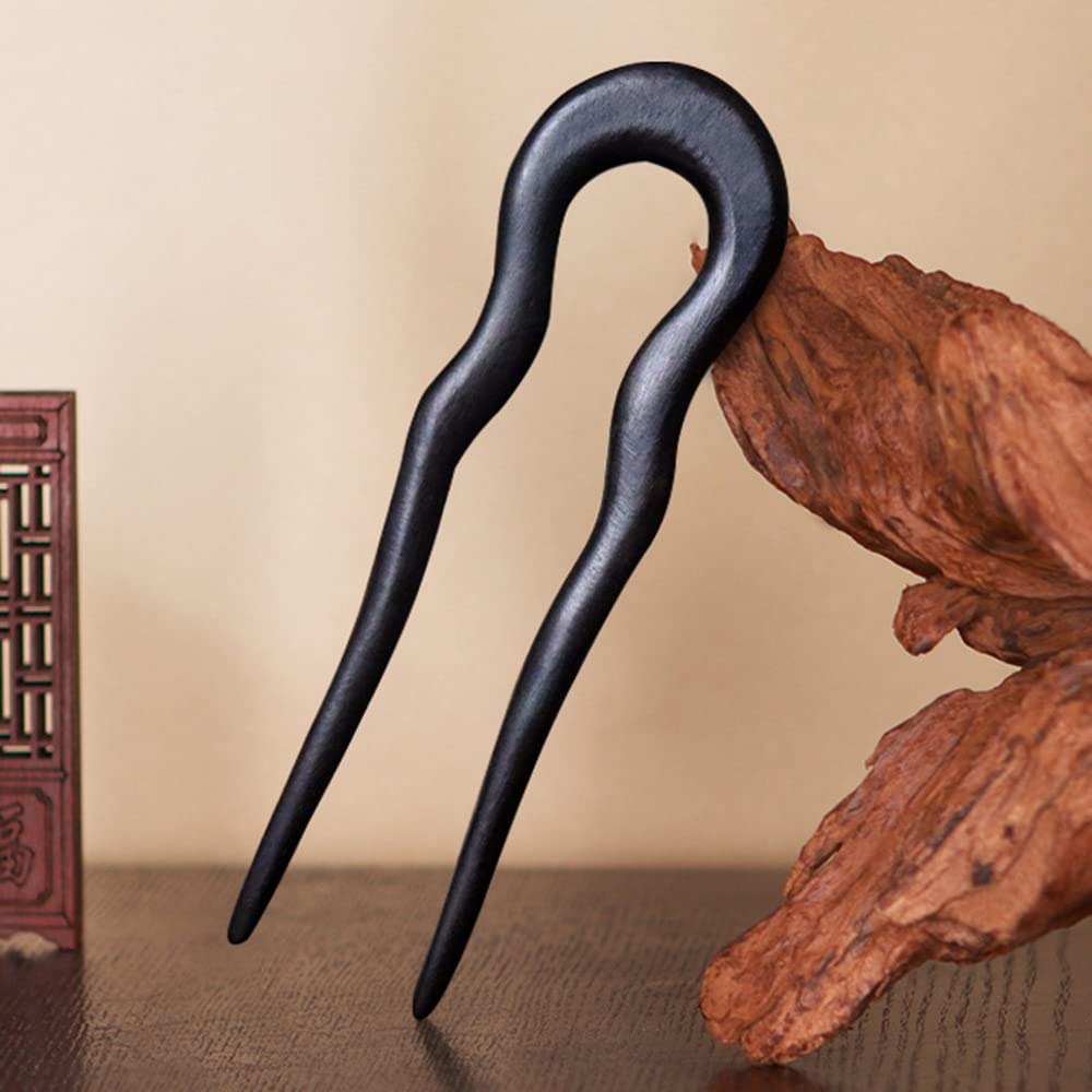 CHOISBEING ebony wood hair sticks closeup smooth texture