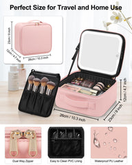 Chomeiu makeup bag LED mirror with 3 color settings for precise lighting