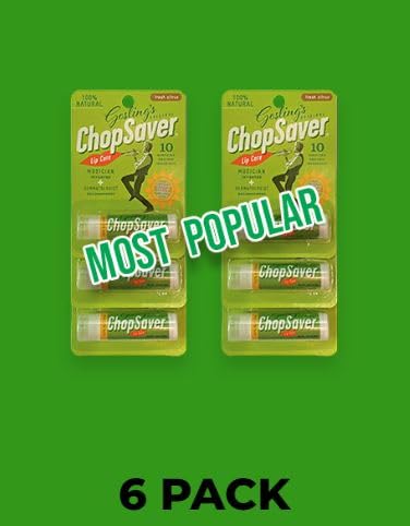 ChopSaver pack of 6 lip balms for musicians and daily use.