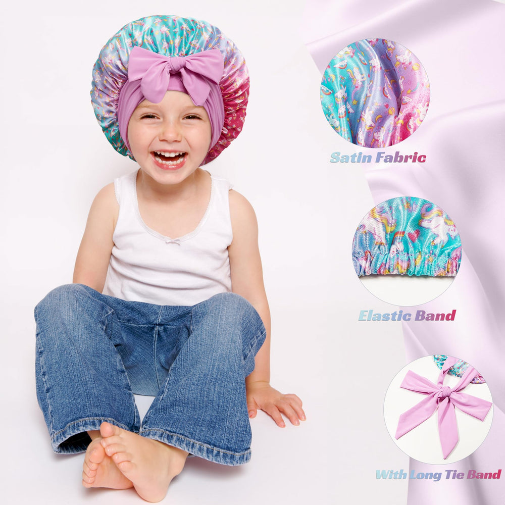 Choshion kids bonnet tie-band adjustment feature for secure fit across head sizes