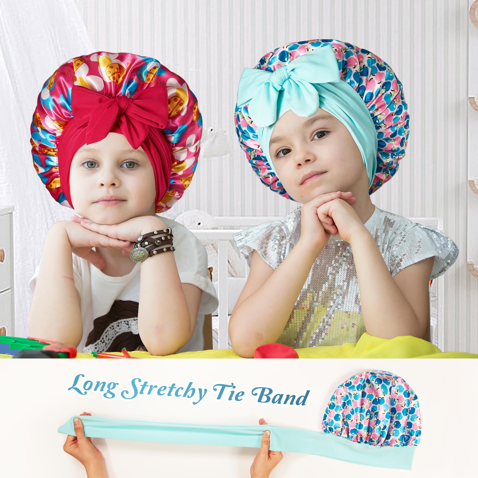Choshion satin hair bonnet used during face washing to keep hair dry and tangle-free
