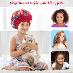Choshion silk bonnet kids closeup texture highlighting silky softness and frizz protection