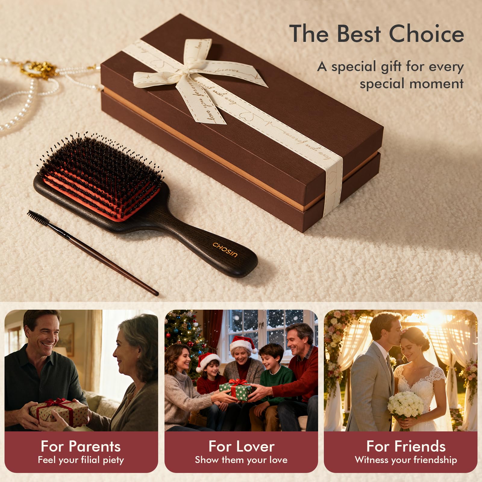 Includes cleaning brush to maintain bristle performance for CHOSIN brush