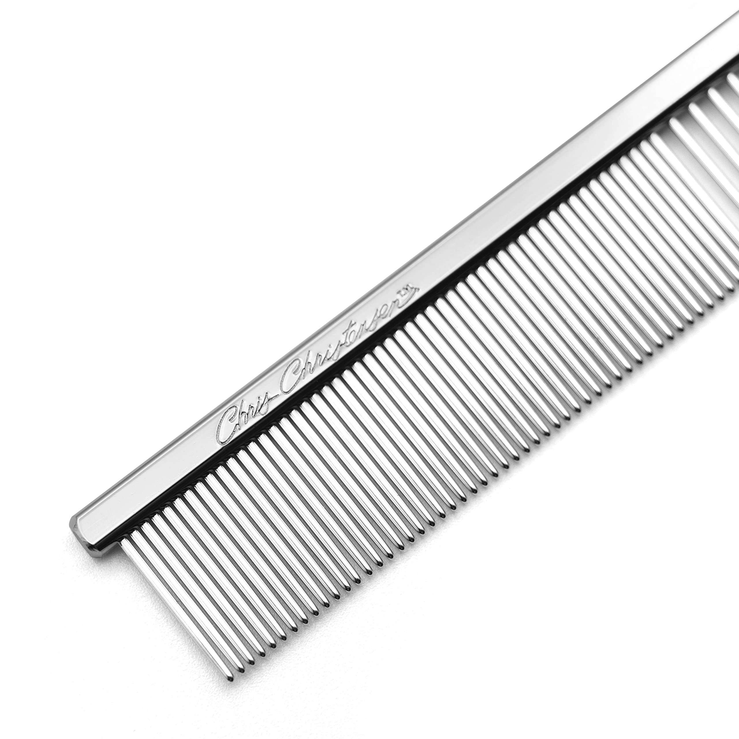 Chris Christensen Face and Feet Buttercomb edge view shows rounded tips reduce friction