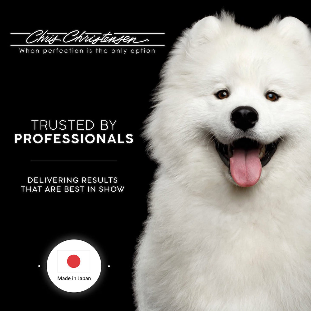 Chris Christensen Face and Feet Buttercomb around a toy breed's ears and paws