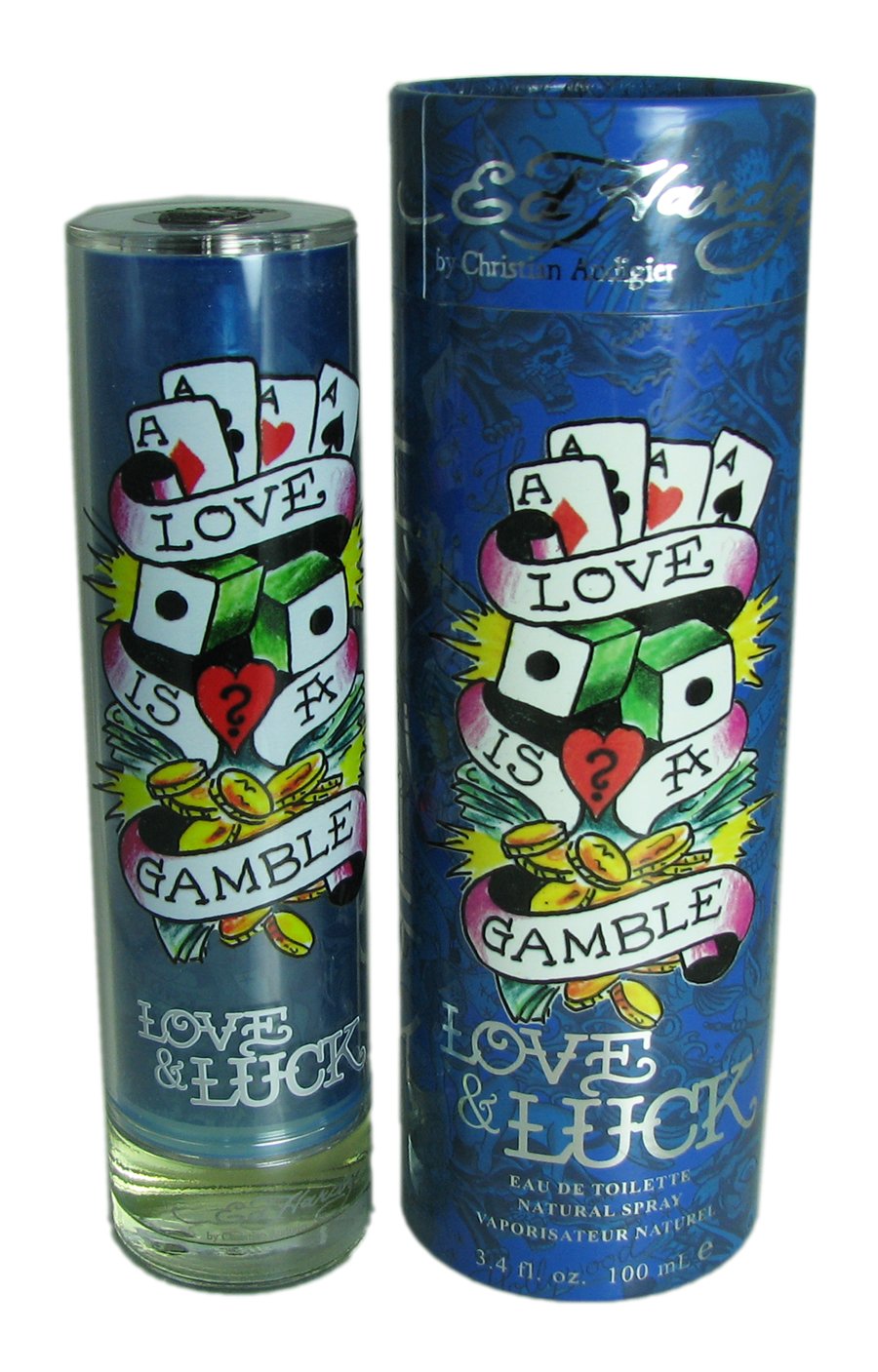 Christian Audigier Love and Luck bottle front for versatile everyday wear