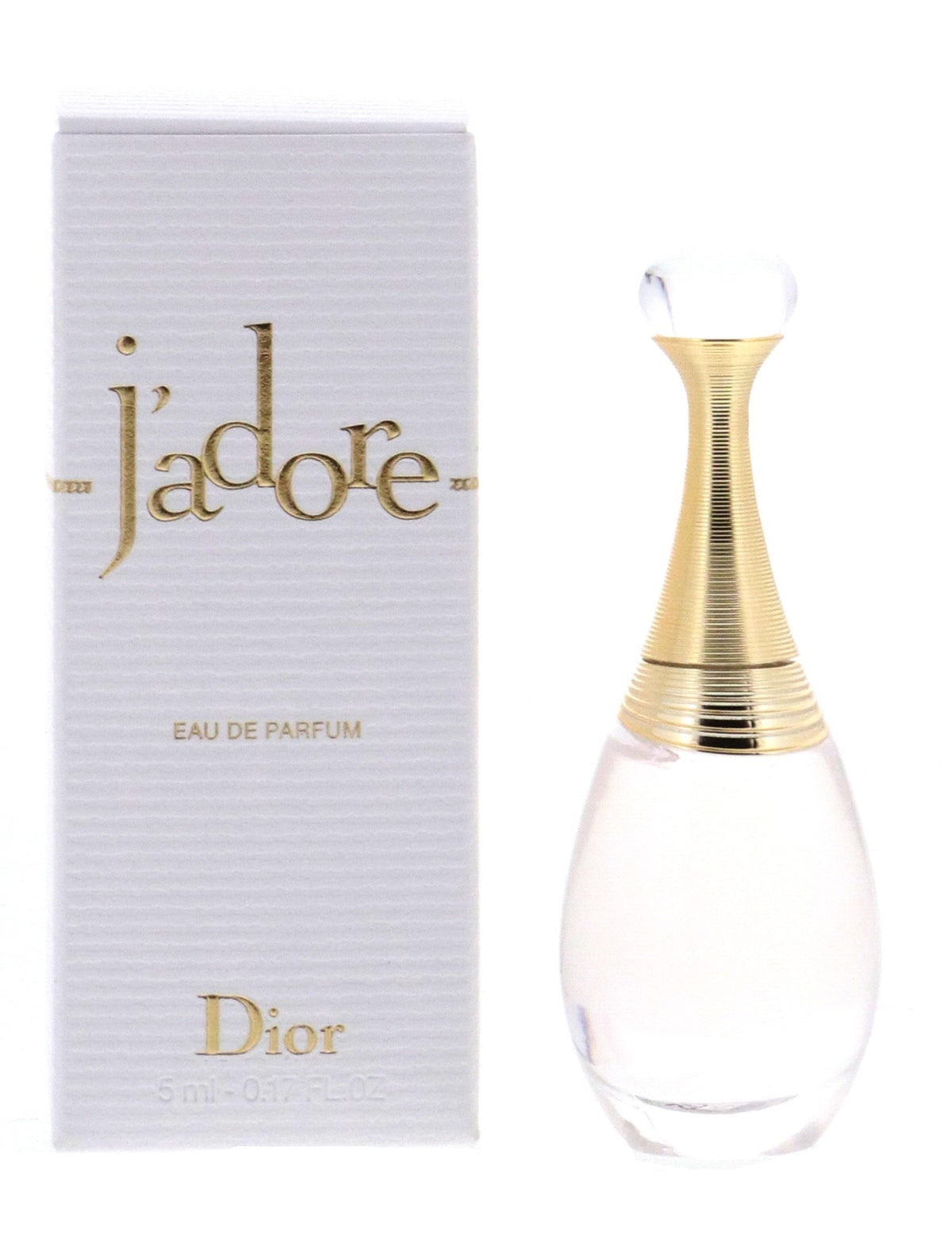 Christian Dior J'adore mini bottle front view for travel-friendly luxury scent.