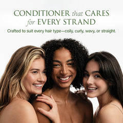 Christina Moss Naturals conditioner applied to hair for silky, hydrated strands