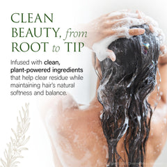 Christina Moss Naturals Shampoo hair-closeup highlights color-safe, mild formula for sensitive scalps.
