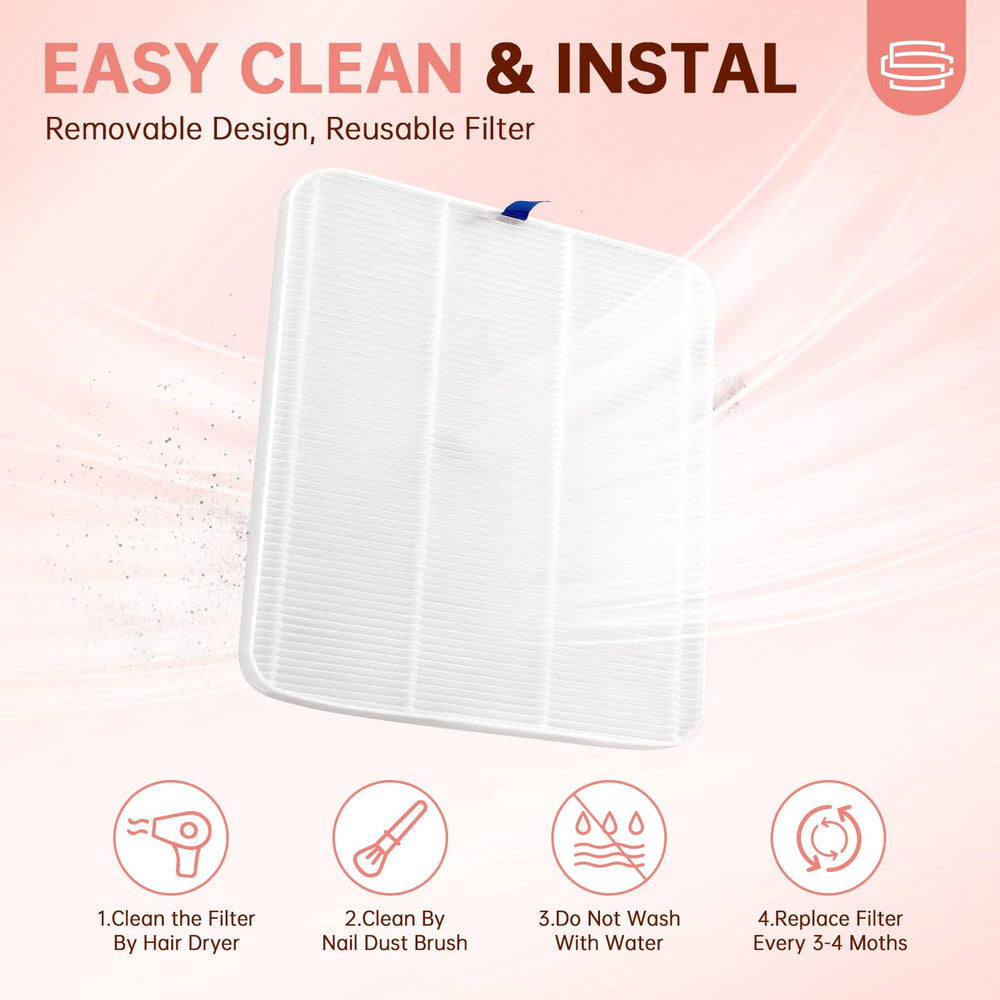 Christine Shelly Nail Dust Collector easy-on/off switch for quick setup