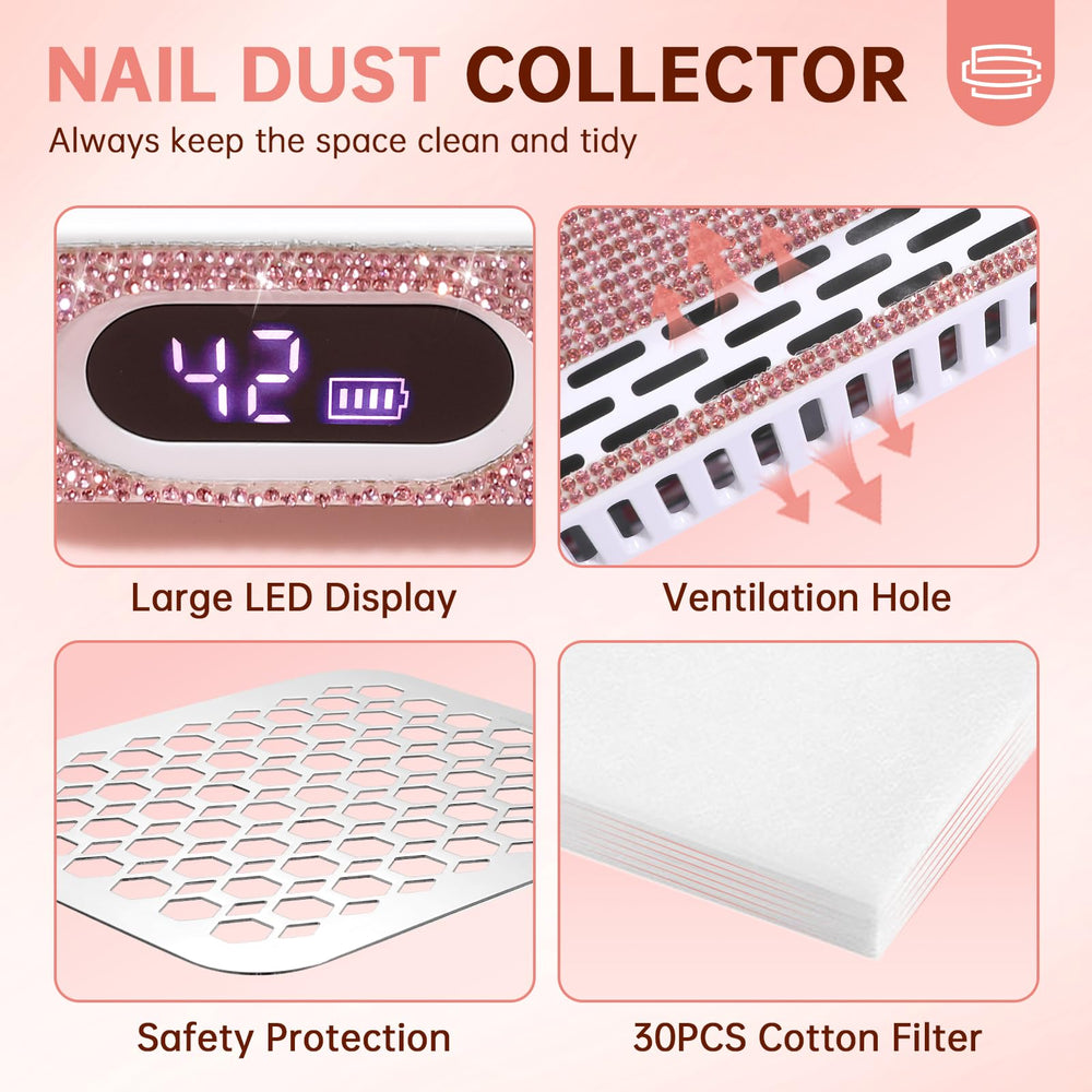 Christine Shelly Nail Dust Collector reusable filter for cost-effective upkeep