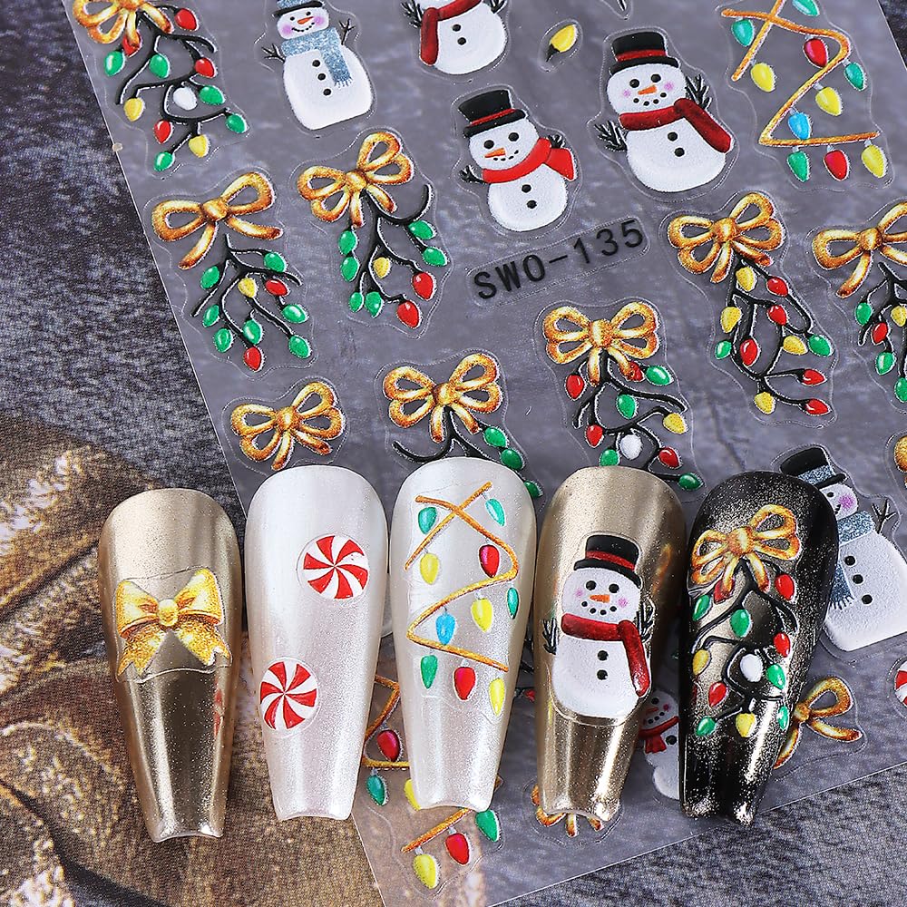 christmas-nail-stickers easy application for salon-like results