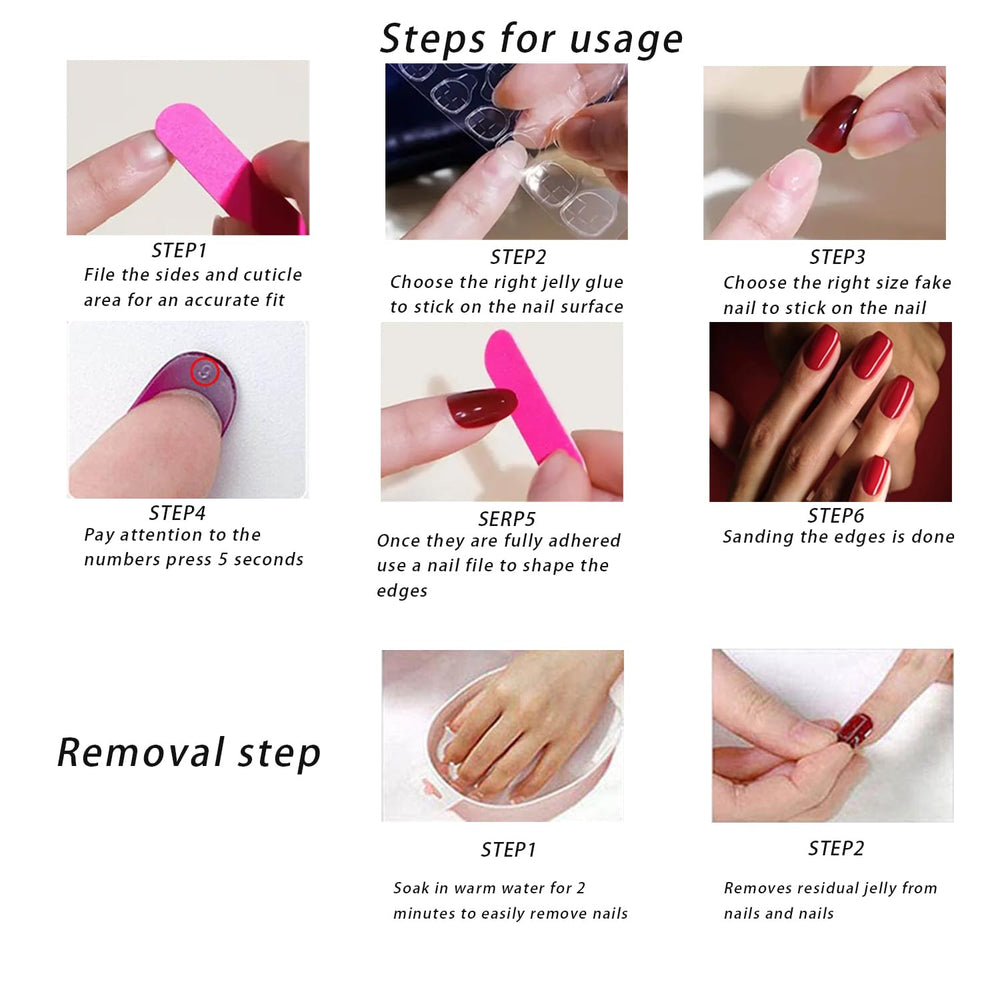 Christmas Press On Nails removal with warm water for gentle peel-off