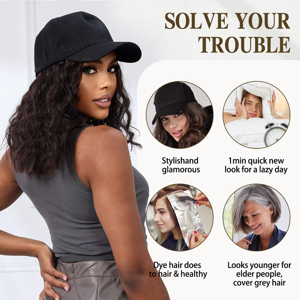 CHRSHN hat wig all-day secure attachment for effortless transformations.