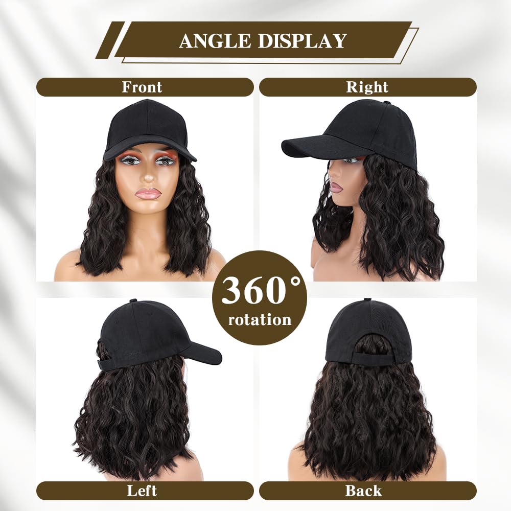 CHRSHN hat wig ideal for daily wear, concerts, weddings, and cosplay.